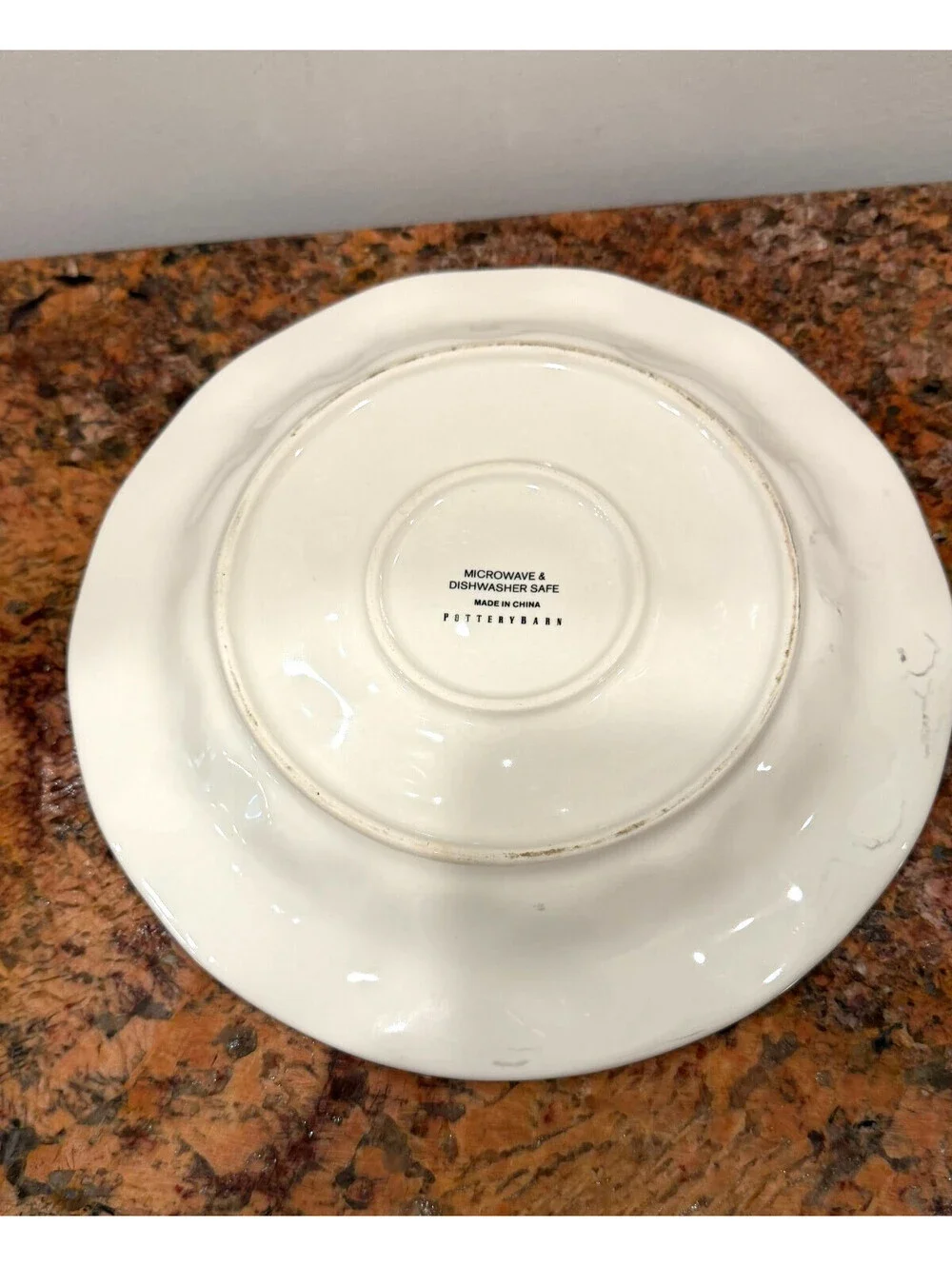 Pottery Barn Ikat Salad Plate Gold Rim